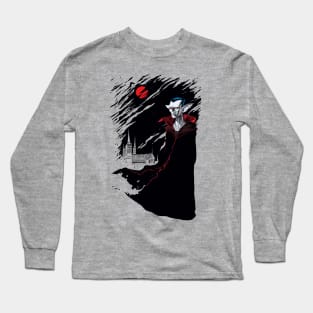 Vampire under Blood Moon Long Sleeve T-Shirt